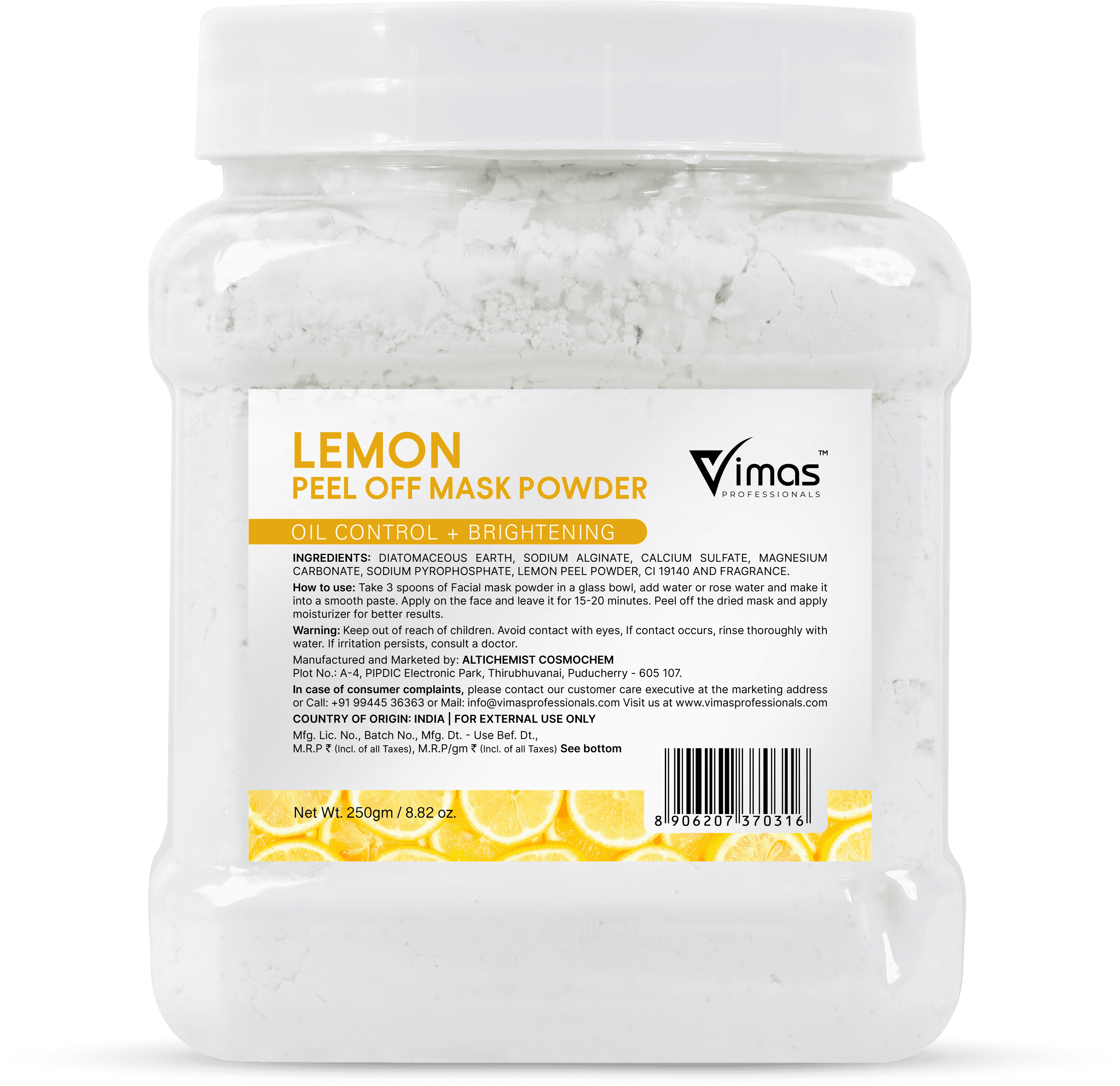 Lemon Peel Off Mask Powder - 250g